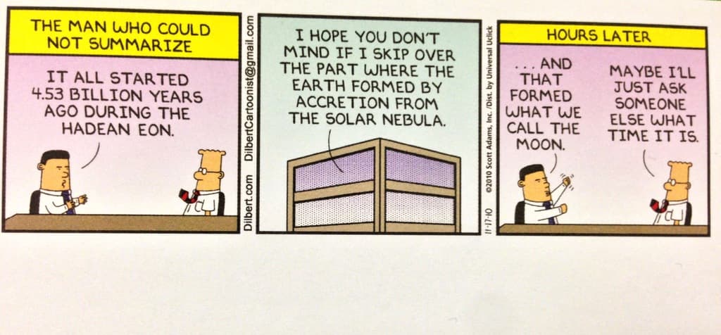 Drei Bilder: zwei Personen in Hemden und Krawatten auf Stühlen sitzend mit Text auf den Bildern und ein Gebäude in der Mitte.