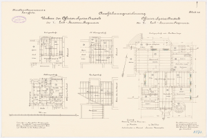 Ein detaillierter Grundrissplan des ehemaligen Arbeitszimmers des deutschen Bundeskanzlers, mit ausführlichen Text- und Layoutangaben.