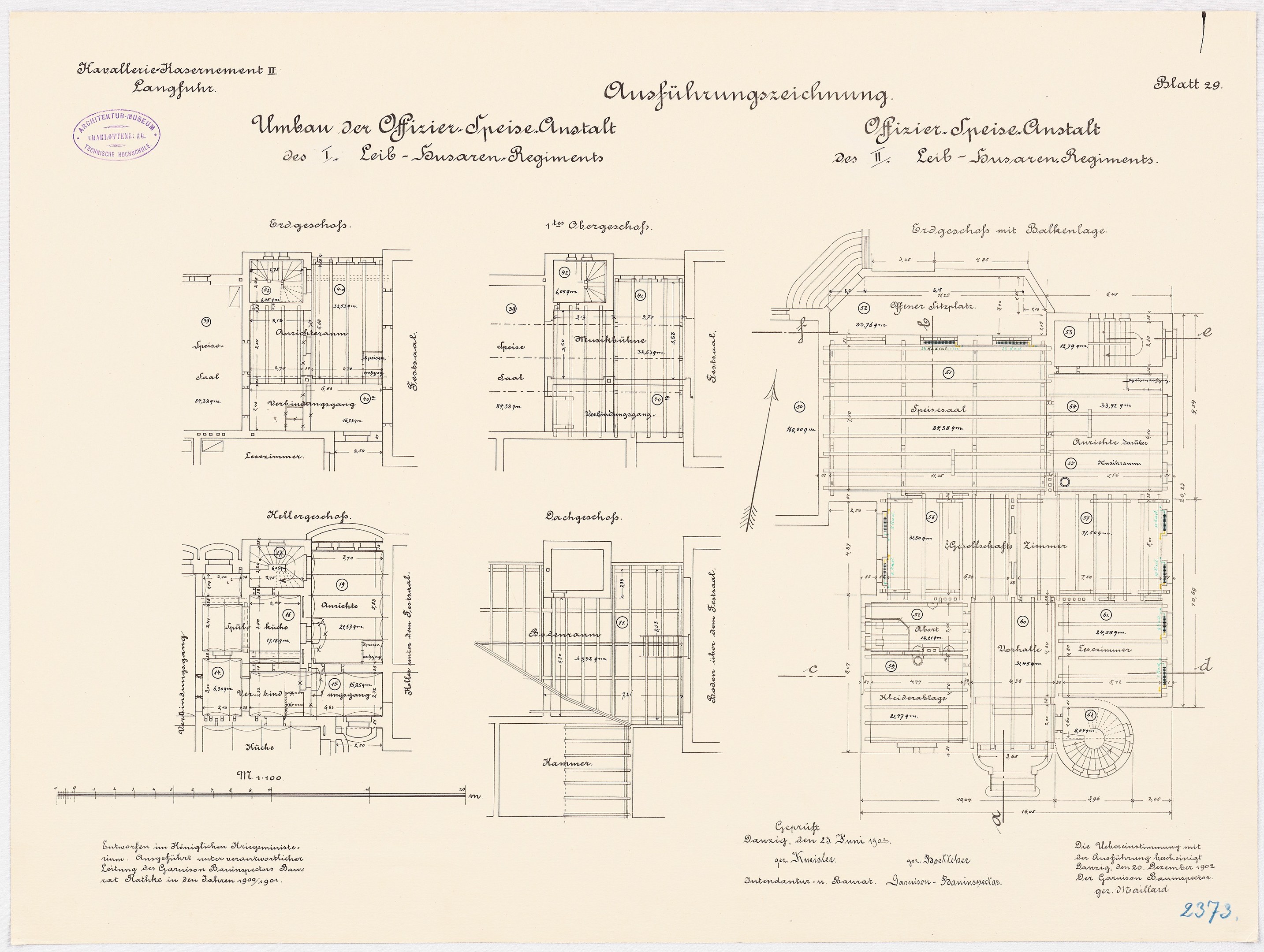 Ausführlicher Architekturgrundriss des ehemaligen Bundeskanzleramts mit Gebäudeplan und Texten und Zeichnungen
