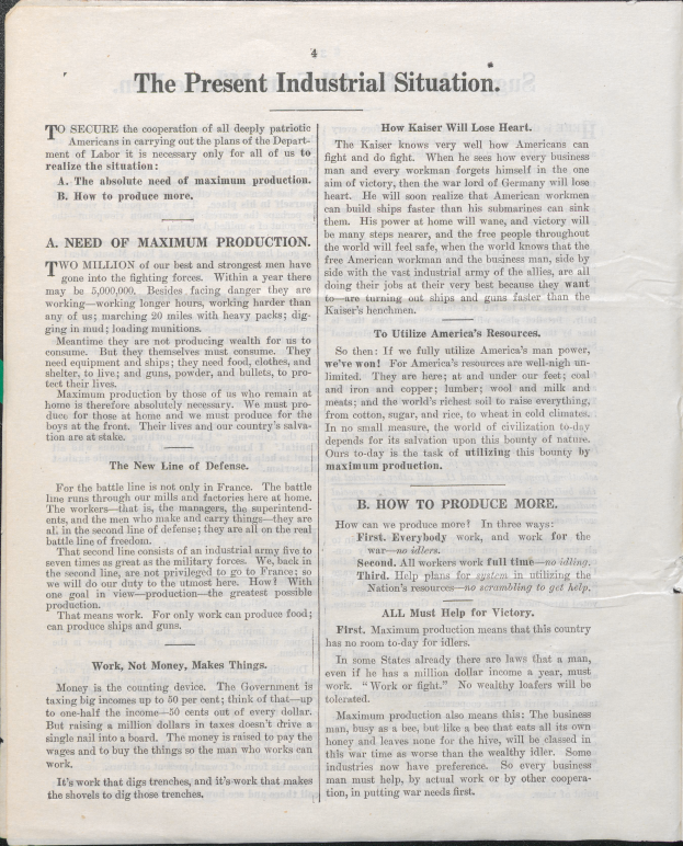 Ein aufgeschlagenes Buch mit dem Titel "Die aktuelle Industrielle Situation" auf schwarzem Hintergrund.