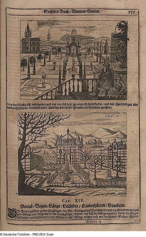 Offenes Buch mit einer detaillierten Stadtansicht-Illustration auf seinen Seiten, begleitet von Bildern und Texten, die die Stadt beschreiben.