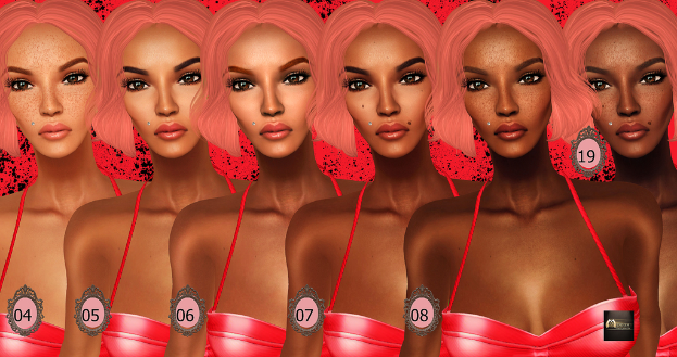 Eine animierte Abbildung von mehreren Frauen, die nebeneinander stehen und ähnlich aussehen, mit Zahlen von 04 bis 08 und 19, die auf ihren Gesichtern aufblitzen.