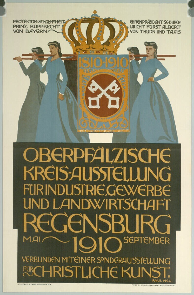 Plakat aus der deutschen Revolution von 1910, das eine Gruppe von Menschen und eine Krone mit Text zeigt, der Details des Ereignisses angibt.