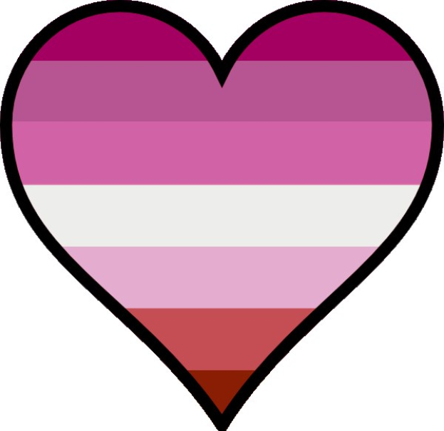 Ein pinkes Herz mit horizontalen Streifen in pink, weiß und rot, das die transgender-Flagge und die LGBTQ+-Gemeinschaft symbolisiert und Unterstützung für die Ehe für alle bedeutet.