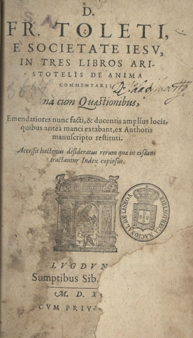 Altes Buch mit Text und Illustration, das ein altes Siegel auf dem Cover trägt.