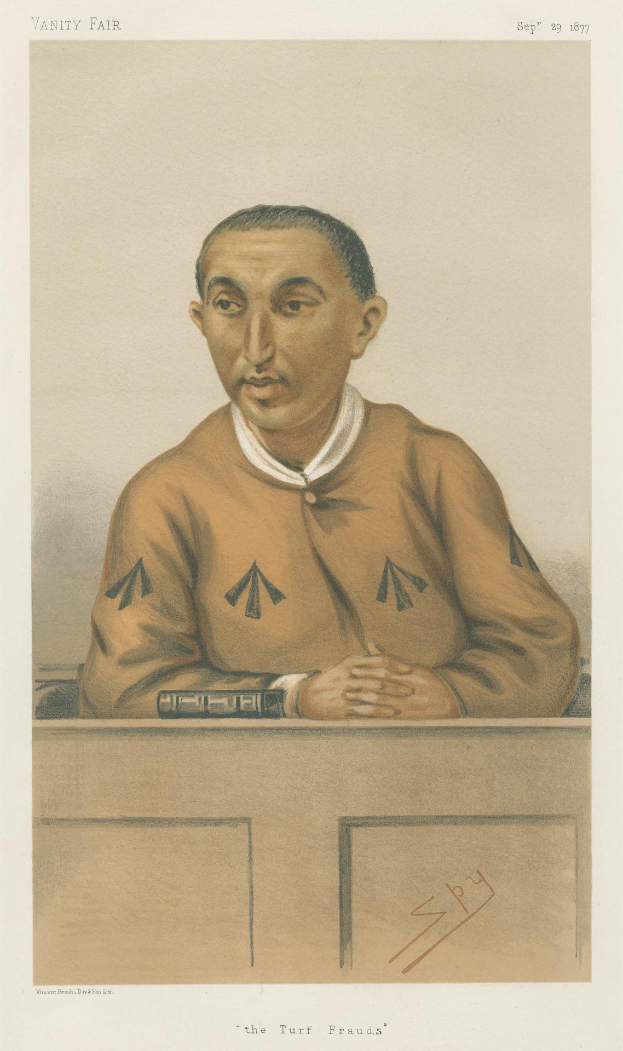 Ein Mann in weißem Hemd und dunkler Hose sitzt an einem Tisch mit gefalteten Händen und ernstem Gesichtsausdruck, mit dem Text "Die Rasenbetrüger" unten.
