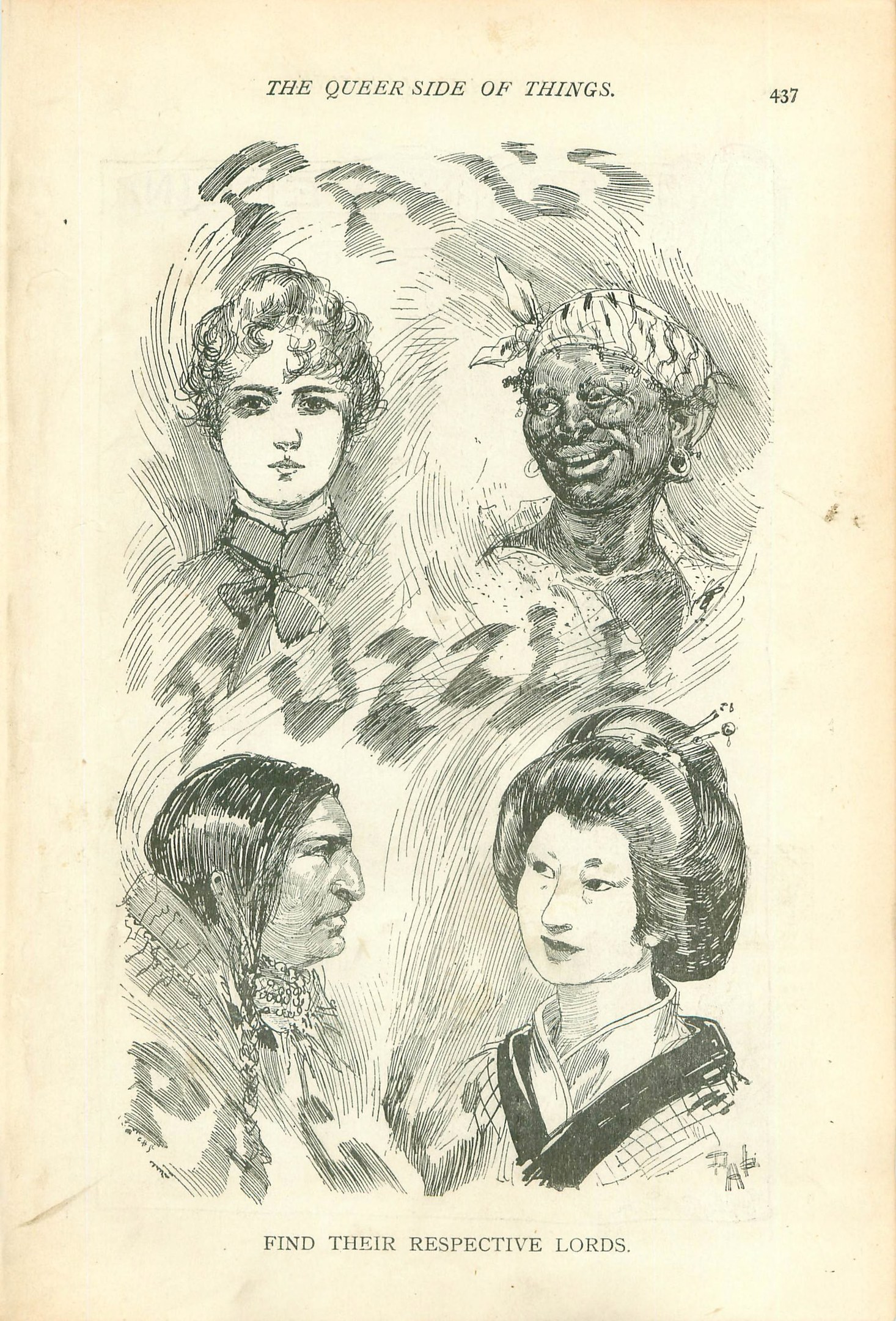 Ein Buch mit dem Titel "Die queere Seite der Dinge" mit vier illustrierten Frauenköpfen auf dem Cover.